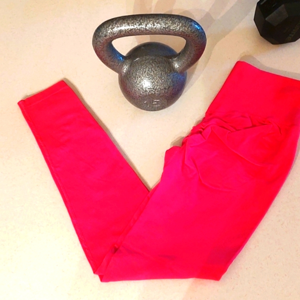 Hot Pink High Waisted Workout Tights
